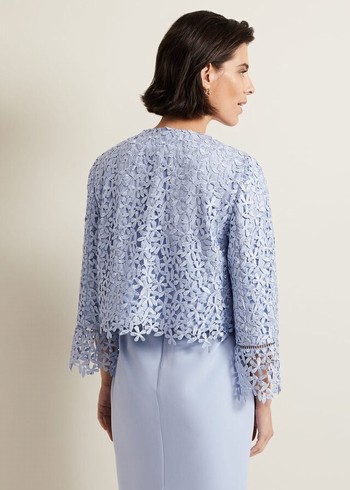 Phase Eight Daisy Lace Jackets Blue USA | 5961872-WH